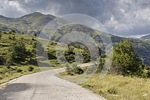 Rural road in the mountains region Tzoumerka, Greece, mountains Pindos