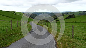 Rural road near Aberffrwd village in North Wales