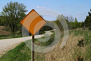 Rural Road Sign - blank