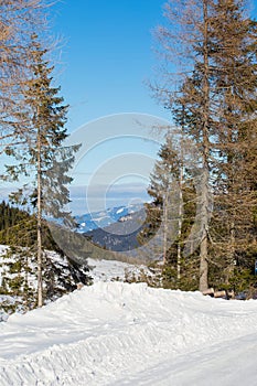 Rural road in Tatra Mountains, Slovakia