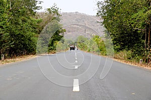 Rural Roads in India leading to the village