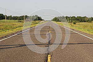 Rural roadway, Wisconsin