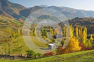 Rural scene in autumn colors.