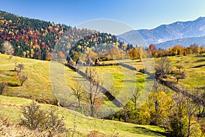 Rural scene on autumn valley