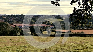 Rural scene in England traditional countryside