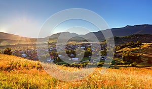 Rural scene in Slovakia Tatras - village Zuberec