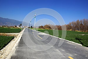 Rural scenery around Erhai lake and Dali, Yunnan province, China