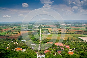 Rural scenery when viewed from a high angle