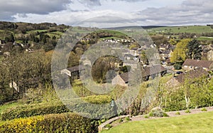 Rural setting of Pateley Bridge in North Yorkshire, England, UK.