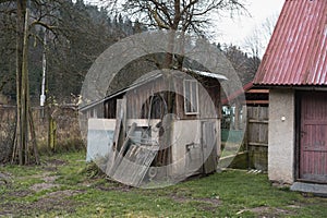 Rural shack and shanty in Slovakia, Eastern Europe photo