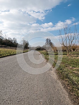 Rural small road in spring