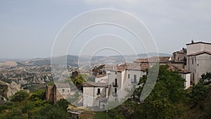 The rural town of Aliano, Italy.