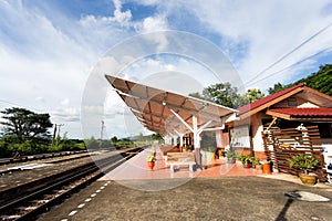 Rural train station at Maemo , thailand