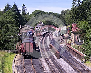 A rural train station UK