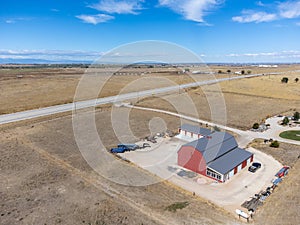 Rural Tranquility: Charming Country Home with Red Barn in Colorado\'s Eastern Plains