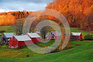 A rural Vermont scene in late fall