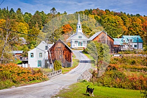 Rural Vermont, USA at Waits River Village photo
