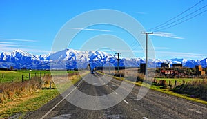 Rural View of Ashburton Taupo New Zealand Grazing Pasture