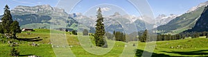 Rural view over Engelberg on Switzerland