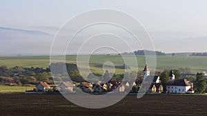 Rural village landscape