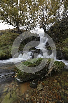 Rural waterfall in the Highlands of Scotland