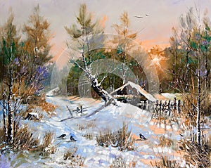 Rural winter landscape