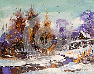 Rural winter landscape