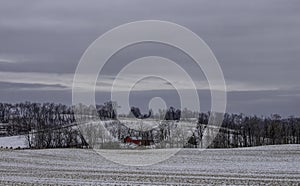 Rural winter scene