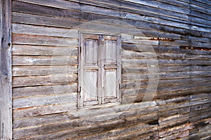 Rural wood wall and window.