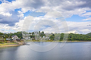 Rurberg and Rursee on a beautiful day in summer