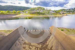 Rurberg and Rursee on a beautiful day in summer