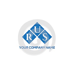 RUS letter logo design on white background. RUS creative initials letter logo concept. RUS letter design