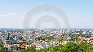 Ruse city, Bulgaria, aerial panoramic view