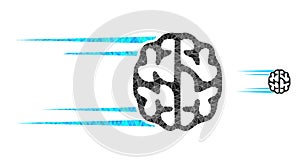 Rush Brain Triangle Lowpoly Flat Icon