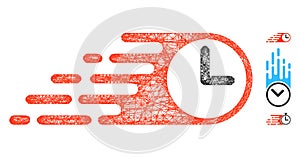 Rush Clock Polygonal Web Vector Mesh Illustration