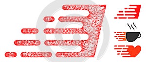 Rush Effect Polygonal Web Vector Mesh Illustration