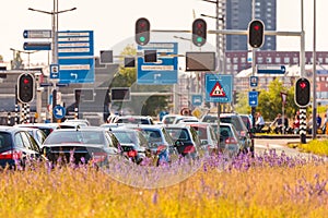 Rush hour in Amsterdam, The Netherlands