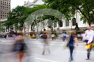 Rush hour on Fifth Avenue, New York