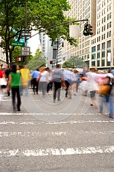 Rush hour at Fifth Avenue, NY