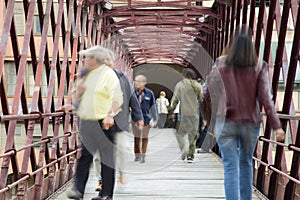 Rush hour in Girona photo