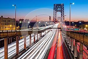 Rush hour traffic on George Washington Bridge