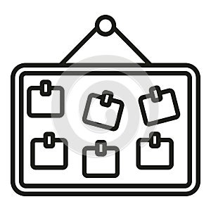 Rush job board icon outline vector. Office work