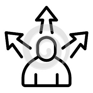 Rush job direction icon, outline style