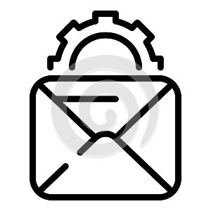 Rush job mail icon, outline style