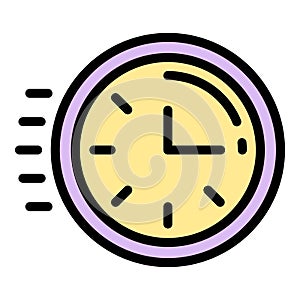 Rush job time work icon vector flat
