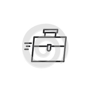 Rushed briefcase outline icon photo