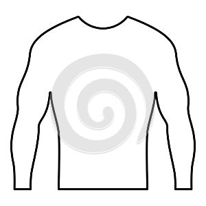 Rushguard Rashguard contour outline icon black color vector illustration flat style image