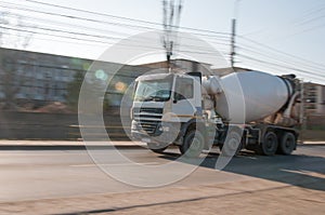 Rushing cement truck