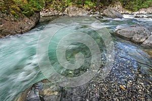 Rushing mountain river