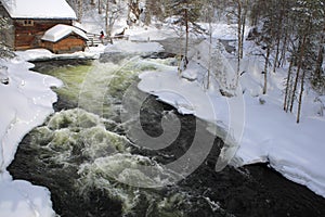 Oulanka river in winter. photo